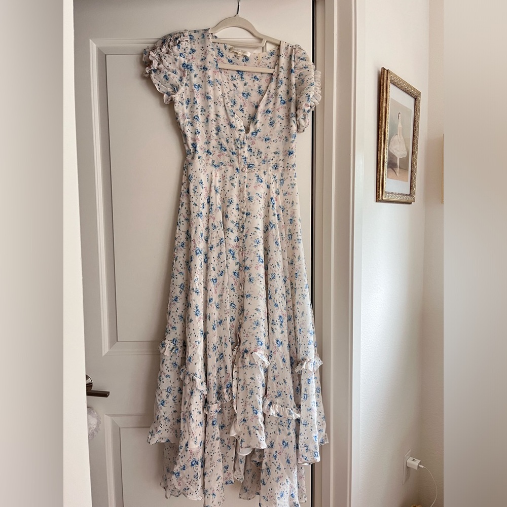 LoveShackFancy Multicolored Sundress with Flutter Sleeves